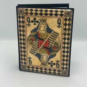 Poker Photo Album 100 Pictures Memory Queen Playing Club Card 4"x 6" Velvet Tile